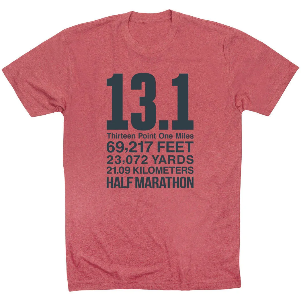 Running Short Sleeve T-Shirt - 13.1 Math Miles 11 Running Short Sleeve T-Shirt - 13.1 Math Miles - Image 9
