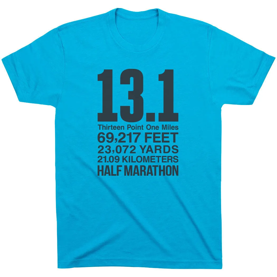 Running Short Sleeve T-Shirt - 13.1 Math Miles 3 Running Short Sleeve T-Shirt - 13.1 Math Miles