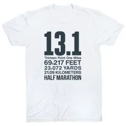 Running Short Sleeve T-Shirt - 13.1 Math Miles 25 Running Short Sleeve T-Shirt - 13.1 Math Miles -goneforarun Sales 2023 tr 42033 WHITE FLAT