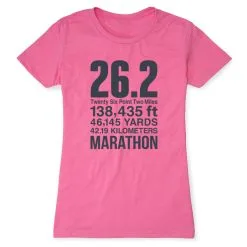 Running Women's Everyday Tee - 26.2 Math Miles -goneforarun Sales 2023 tr 42039 HOTPINK