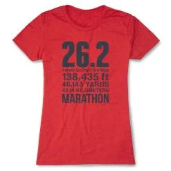 Running Women's Everyday Tee - 26.2 Math Miles -goneforarun Sales 2023 tr 42039 RED