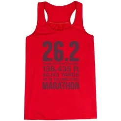 Flowy Racerback Tank Top - 26.2 Math Miles -goneforarun Sales 2023 tr 42041 RED MAIN