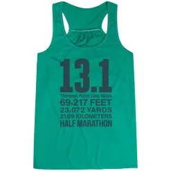 Flowy Racerback Tank Top - 13.1 Math Miles -goneforarun Sales 2023 tr 42042 GREEN MAIN