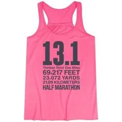 Flowy Racerback Tank Top - 13.1 Math Miles -goneforarun Sales 2023 tr 42042 PINK MAIN