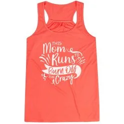 Flowy Racerback Tank Top - This Mom Runs To Burn Off The Crazy -goneforarun Sales 2023 tr 42056 CORAL MAIN