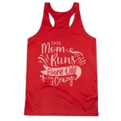 Women's Racerback Performance Tank Top - This Mom Runs To Burn Off The Crazy 18 Women's Racerback Performance Tank Top - This Mom Runs To Burn Off The Crazy -goneforarun Sales 2023 tr 42059 RED MAIN
