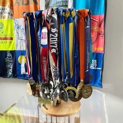 Premier Wood Tabletop Running Race Medal Display -goneforarun Sales 2023 tr 42114 LIFESTYLE