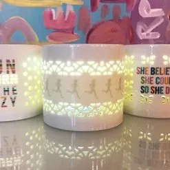 Soleil Home™ Running Porcelain Candle Holder - Runner Girl -goneforarun Sales 2023 tr 42126 LIFESTYLE 1