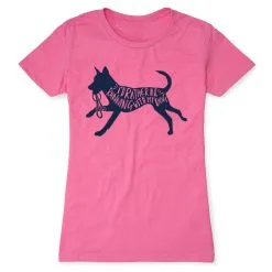 Women's Everyday Runners Tee - I'd Rather Be Running With My Dog -goneforarun Sales 2023 tr 42136 HOTPINK