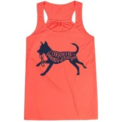 Flowy Racerback Tank Top - I'd Rather Be Running With My Dog -goneforarun Sales 2023 tr 42148 CORAL MAIN