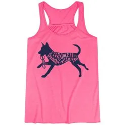 Flowy Racerback Tank Top - I'd Rather Be Running With My Dog -goneforarun Sales 2023 tr 42148 PINK MAIN