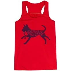 Flowy Racerback Tank Top - I'd Rather Be Running With My Dog -goneforarun Sales 2023 tr 42148 RED MAIN