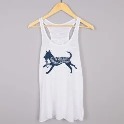 Flowy Racerback Tank Top - I'd Rather Be Running With My Dog -goneforarun Sales 2023 tr 42148 WHITE HANGER