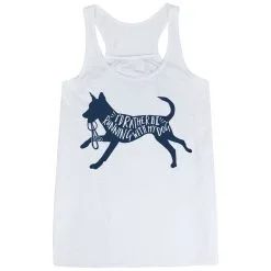 Flowy Racerback Tank Top - I'd Rather Be Running With My Dog