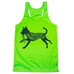 Women's Racerback Performance Tank Top - I'd Rather Be Running With My Dog -goneforarun Sales 2023 tr 42160 LIME MAIN