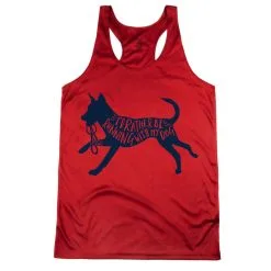 Women's Racerback Performance Tank Top - I'd Rather Be Running With My Dog -goneforarun Sales 2023 tr 42160 RED MAIN