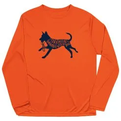 Long Sleeve Performance Tee - I'd Rather Be Running With My Dog -goneforarun Sales 2023 tr 42174 ORANGE FLAT