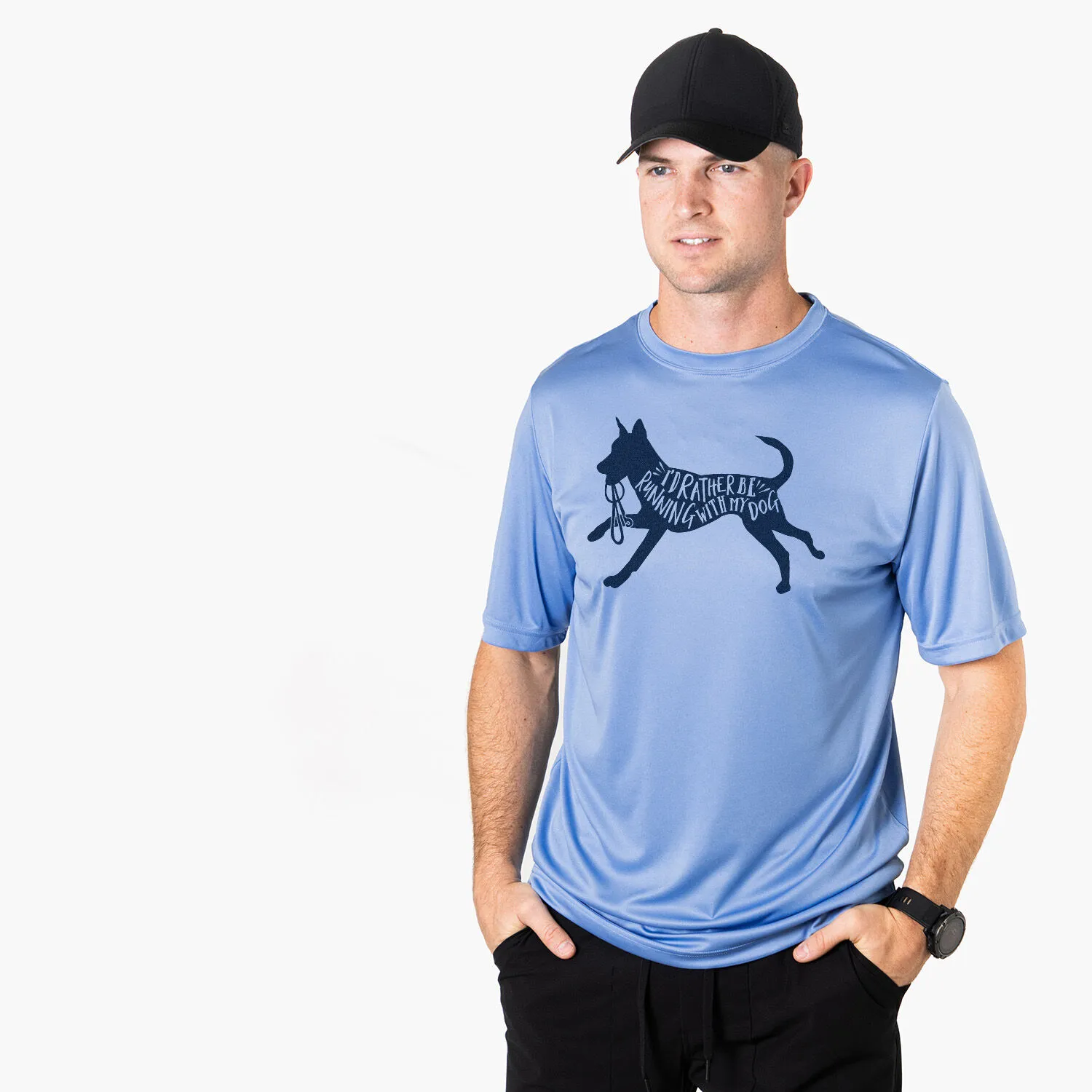 Short Sleeve Performance Tee - I'd Rather Be Running With My Dog 4 Short Sleeve Performance Tee - I'd Rather Be Running With My Dog - Image 2