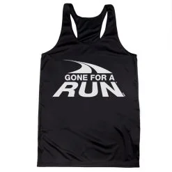 Women's Racerback Performance Tank Top - Gone For A Run® White Logo -goneforarun Sales 2023 tr 42242 BLACK MAIN