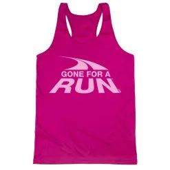 Women's Racerback Performance Tank Top - Gone For A Run® White Logo -goneforarun Sales 2023 tr 42242 PINK MAIN