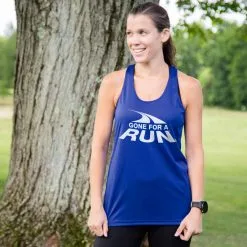 Women's Racerback Performance Tank Top - Gone For A Run® White Logo -goneforarun Sales 2023 tr 42242 ROYAL MODEL