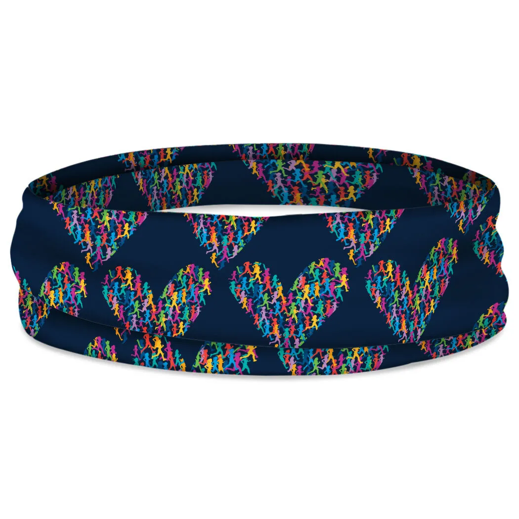 Running Multifunctional Headwear - Heart With Runners Repeat RokBAND 5 Running Multifunctional Headwear - Heart With Runners Repeat RokBAND - Image 3