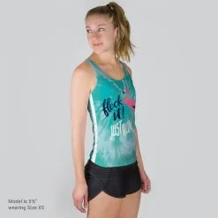 Women's Performance Tank Top - Flock It Just Run Tie-Dye -goneforarun Sales 2023 tr 42441 MODELFRONT