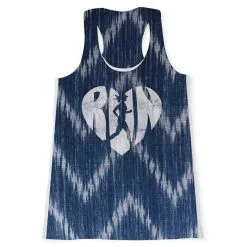 Women's Performance Tank Top - Love The Run Batik