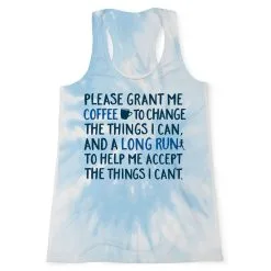 Women's Performance Tank Top - Please Grant Me Coffee Tie-Dye