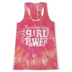 Women's Performance Tank Top - Running On Girl Power Tie-Dye -goneforarun Sales 2023 tr 42449 PINK FRONT