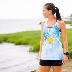 Women's Performance Tank Top - Wake Up And Run Tie-Dye -goneforarun Sales 2023 tr 42453 LIFESTYLE3