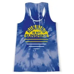Women's Performance Tank Top - Running Is My Sunshine Tie-Dye