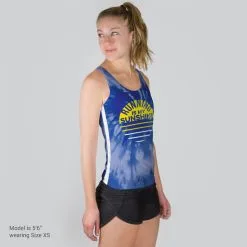 Women's Performance Tank Top - Running Is My Sunshine Tie-Dye 8 Women's Performance Tank Top - Running Is My Sunshine Tie-Dye -goneforarun Sales 2023 tr 42454 BLUE MODELFRONT