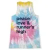Women's Performance Tank Top - Peace Love & Runner's High Tie-Dye -goneforarun Sales 2023 tr 42455 FRONT