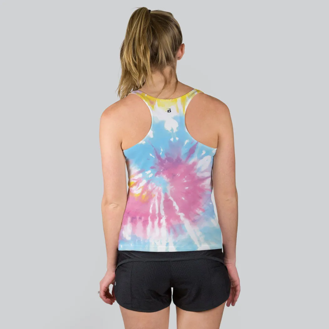 Women's Performance Tank Top - Peace Love & Runner's High Tie-Dye 7 Women's Performance Tank Top - Peace Love & Runner's High Tie-Dye - Image 5