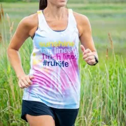 Women's Performance Tank Top - Sunshine Tan Lines Finish Lines Tie-Dye -goneforarun Sales 2023 tr 42456 LIFESTYLE2