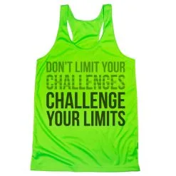 Women's Racerback Performance Tank Top - Don't Limit Your Challenges