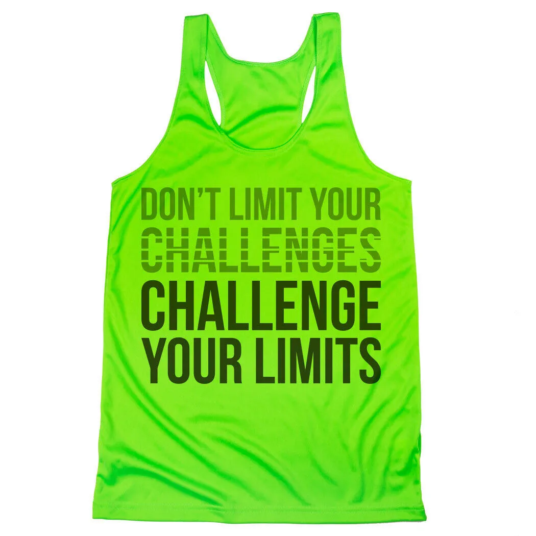 Women's Racerback Performance Tank Top - Don't Limit Your Challenges 3 Women's Racerback Performance Tank Top - Don't Limit Your Challenges