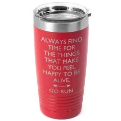 Running 20oz. Double Insulated Tumbler - Always Find Time -goneforarun Sales 2023 tr 42697 RED MAIN