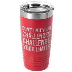 Running 20oz. Double Insulated Tumbler - Don't Limit Your Challenges -goneforarun Sales 2023 tr 42698 RED MAIN