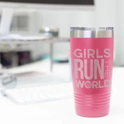 Running 20oz. Double Insulated Tumbler - Girls Run The World® -goneforarun Sales 2023 tr 42699 PINK DESK
