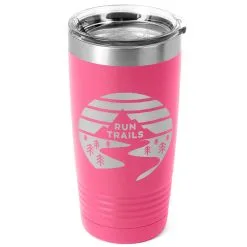 Running 20oz. Double Insulated Tumbler - Run Trails Sunset -goneforarun Sales 2023 tr 42706 PINK MAIN