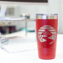 Running 20oz. Double Insulated Tumbler - Run Trails Sunset -goneforarun Sales 2023 tr 42706 RED DESK