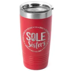 Running 20oz. Double Insulated Tumbler - Sole Sister Words -goneforarun Sales 2023 tr 42709 RED MAIN