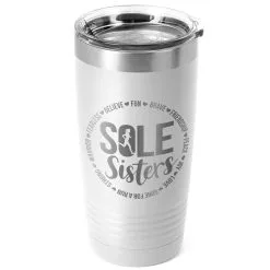 Running 20oz. Double Insulated Tumbler - Sole Sister Words -goneforarun Sales 2023 tr 42709 WHITE MAIN
