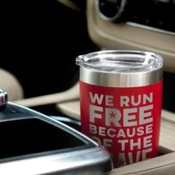 Running 20oz. Double Insulated Tumbler - We Run Free 17 Running 20oz. Double Insulated Tumbler - We Run Free -goneforarun Sales 2023 tr 42713 RED CAR