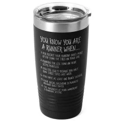 Running 20oz. Double Insulated Tumbler - You Know You're A Runner When -goneforarun Sales 2023 tr 42714 BLACK MAIN