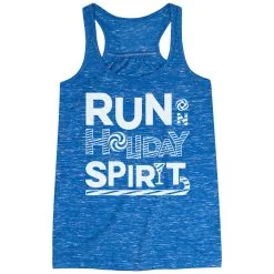 Flowy Racerback Tank Top - Run On Holiday Spirit -goneforarun Sales 2023 tr 42871 BLUE MAIN