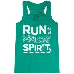 Flowy Racerback Tank Top - Run On Holiday Spirit -goneforarun Sales 2023 tr 42871 GREEN MAIN