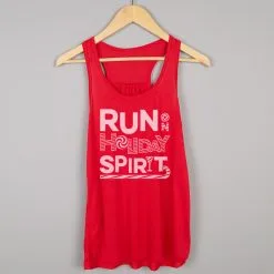 Flowy Racerback Tank Top - Run On Holiday Spirit -goneforarun Sales 2023 tr 42871 RED HANGER